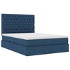 vidaXL Bett mit Stauraum und LED mit LED Blau 140 x 200 cm Polyester