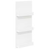 vidaXL Magazinregal mit Regal Wei&szlig; 43 x 11 x 102 cm Holzwerkstoff