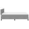 vidaXL Boxspringbett mit Matratze Hellgrau 160 x 200 cm Stoff