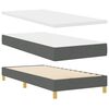 vidaXL Boxspringbett mit Matratze Dunkelgrau 200 x 90 cm Stoff