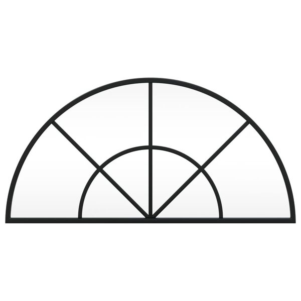 vidaXL Wandspiegel Schwarz 60x30 cm Gewölbt Eisen