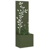 vidaXL Garten Sichtschutz-Leinwand Floral Olivgr&uuml;n 50 x 150 cm