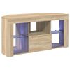 vidaXL Eck-LED-TV-Schrank 100 x 40 x 50 cm Sonoma-Eiche Holzwerkstoff