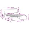 vidaXL Bettgestell Braun und hellgrau 200 x 200 cm Massivholz Kiefer