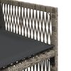 vidaXL 5-tlg. Garten-Essgruppe mit Kissen Grau Poly Rattan