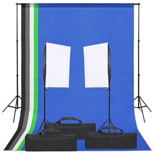vidaXL Fotostudio-Set mit Beleuchtung und Hintergrund