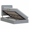vidaXL LED-Speicherbett mit Matratze Hellgrau 120 x 200 cm Stoff