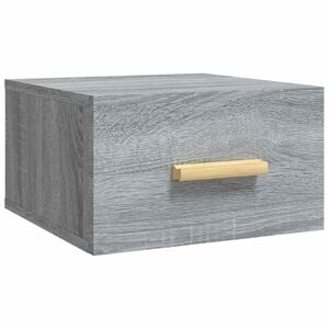 vidaXL Wand-Nachttisch Grau Sonoma 35x35x20 cm