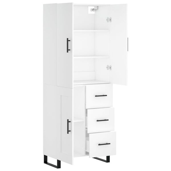 vidaXL Highboard Wei&szlig; 69,5x34x180 cm Holzwerkstoff