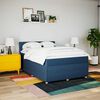 vidaXL Boxspringbett mit Matratze Blau 140x200 cm Stoff