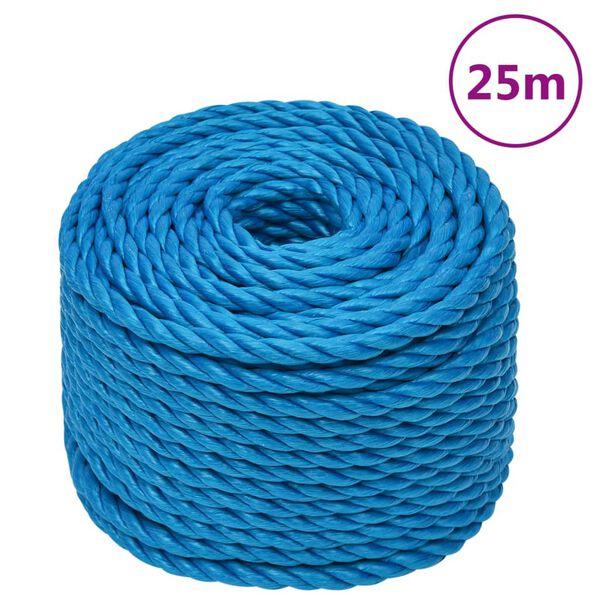 vidaXL Arbeitsseil Blau 16 mm 25 m Polypropylen