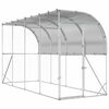 vidaXL H&uuml;hnerstall gegen die Wand Silber 600 x 150 x 215 cm