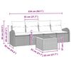 vidaXL Gartensofa-set mit Kissen 5 pcs Grau Poly-Rattan