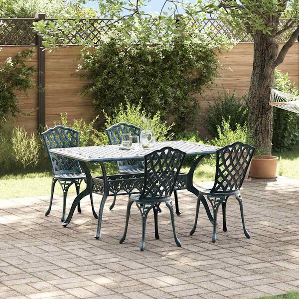 vidaXL Garten Essgruppe 5 pcs Gr&uuml;n Aluminium