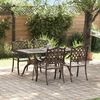 vidaXL Garten Essgruppe 5 pcs Bronze Aluminium