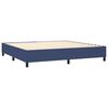 vidaXL Boxspringbett mit Matratze Blau 200x200 cm Stoff