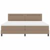 vidaXL Boxspringbett mit Matratze Cappuccino 200 x 200 cm Kunstleder