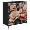 vidaXL Sideboard BORNE Schwarz Eichen-Optik 69 x 33 x 76 cm