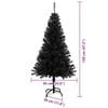 vidaXL Weihnachtsbaum mit 150 LEDs mit St&auml;nder Schwarz 120 cm PVC