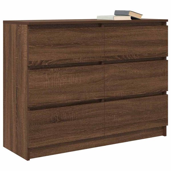 vidaXL Sideboard Braun Eichen-Optik 100x35x76 cm Holzwerkstoff