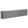 vidaXL Hochbeet Verzinkter Stahl 332x40x68 cm Grau