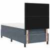 vidaXL Boxspringbett mit Matratze Dunkelgrau 100 x 200 cm Samt