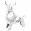 vidaXL Stierskulptur Silber 22 x 9,5 x 34 cm Aluminium