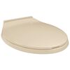 vidaXL Toilettensitz mit Absenkautomatik Beige Oval