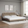 vidaXL Bett "Viana" mit Matratze Cappuccino-Braun 200x200 cm Kunstleder