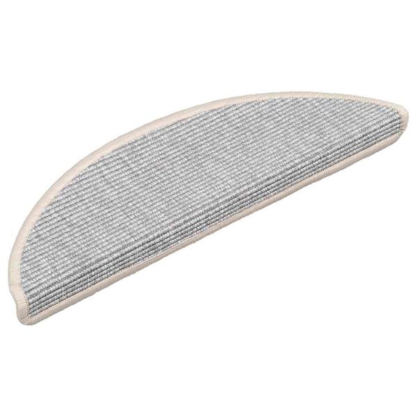 vidaXL Stufenmatten 15 Stk. 56x17x3 cm Silber Halbrund