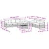 vidaXL Outdoor-Sofagarnitur mit Kissen 8 pcs Natur und Beige