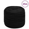 vidaXL Arbeitsseil Schwarz 6 mm 25 m Polyester