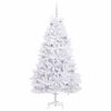 vidaXL K&uuml;nstlicher klappbarer Weihnachtsbaum Wei&szlig; 180 cm PVC und Stahl