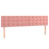 vidaXL Boxspringbett mit Matratze Rosa 180x200 cm Samt