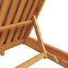 vidaXL Sonnenliege mit Kissen Beige Massivholz Akazie