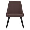 vidaXL Esszimmerst&uuml;hle 2 Stk. Dunkelbraun Stoff