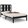 vidaXL Massivholzbett Schwarz 90x190 cm
