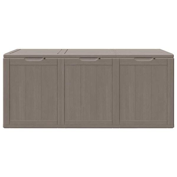 vidaXL Garten-Aufbewahrungsbox 270 L Braun PP-Holzoptik