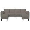 vidaXL Sofa mit Kissen Hellgrau 250 x 188 x 76 cm Cordstoff