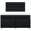 vidaXL Boxspringbett mit Matratze Schwarz 140x190 cm Stoff