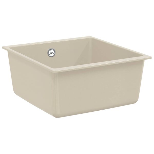 vidaXL Waschbecken Beige 430 x 460 mm 80% Quarz und 20% Harz