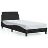vidaXL Bettgestell Dover Schwarz 90x190 cm Kunstleder