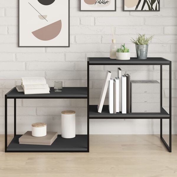 vidaXL B&uuml;cherregal-Bretter 4 Stk. Grau 60x40x1,5 cm Holzwerkstoff