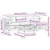 vidaXL Garten-Lounge-Set 5 pcs Wachsbraun Massives Kiefernholz