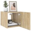 vidaXL TV-Wandschrank mit LED-Leuchten Sonoma-Eiche 30,5x35x30 cm