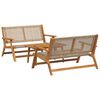 vidaXL Gartenst&uuml;hle mit Tisch 3 pcs Beige 90 x 45 x 40 cm