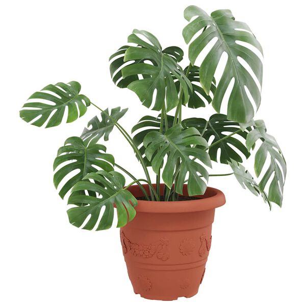 vidaXL Runder Blumentopf 6 pcs Ziegelrot &Oslash; 26 x 21,5 cm Kunststoff