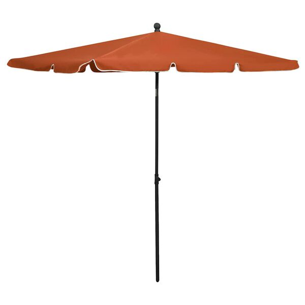 vidaXL Sonnenschirm mit Mast 210x140 cm Terracotta-Rot