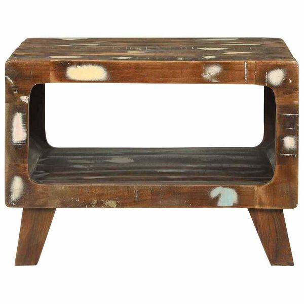 vidaXL Couchtisch Mehrfarbig 50 x 50 x 35 cm Massives Altholz