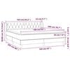 vidaXL Boxspringbett mit Matratze Hellgrau 160x200 cm Stoff